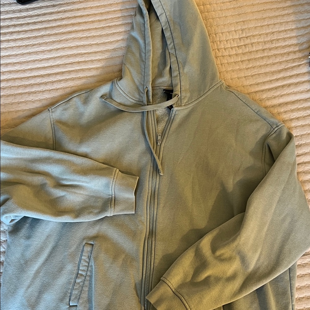 H&M Gray/Blue Zip-Up Hoodie